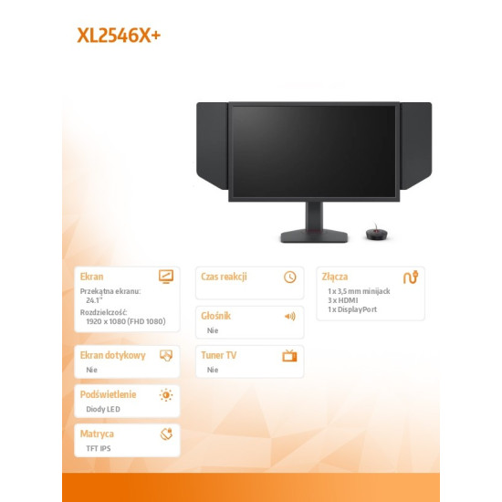 Monitor BENQ XL2546X+ LED 1ms/12MLN:1/HDMI/GAMING