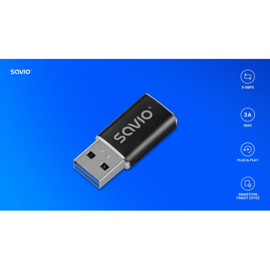 Adapter USB-C 3.1 (F) - USB-A 3.1 (M)  AK-81