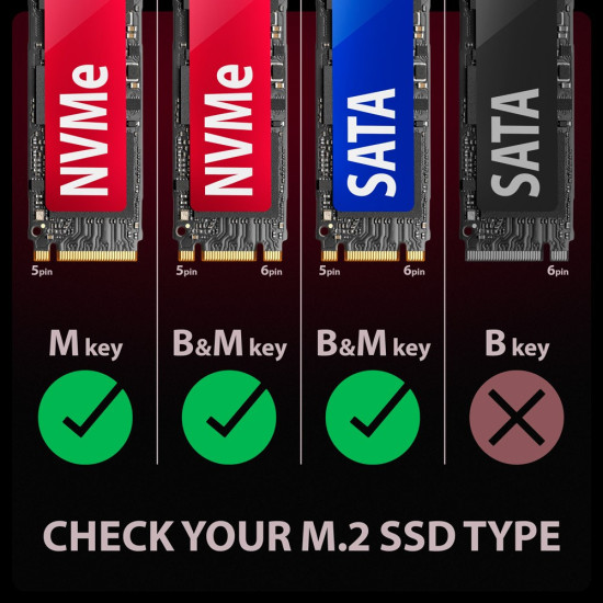 EEM2-GAM Obudowa zewnętrzna aluminiowa USB-C 3.2 Gen 2 M.2 NVMe/SATA SSD Gaming