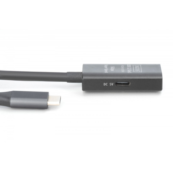 Kabel przedłużający aktywny USB-C - USB-C, USB 3.2 Gen1, 5Gbps, 10m 