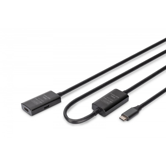 Kabel przedłużający aktywny USB-C - USB-C, USB 3.2 Gen1, 5Gbps, 10m 