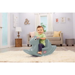 Koń na biegunach szary 