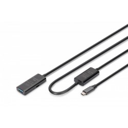 Kabel przedłużający aktywny USB-C - USB-A, USB 3.2 5Gbps, 10m 