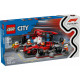 Klocki City 60443 F1 Pit stop i mechanicy z bolidem Ferrari 