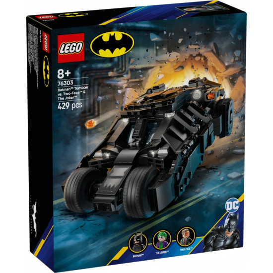 Klocki Super Heroes 76303 Tumbler Batmana kontra Dwie Twarze i Joker 