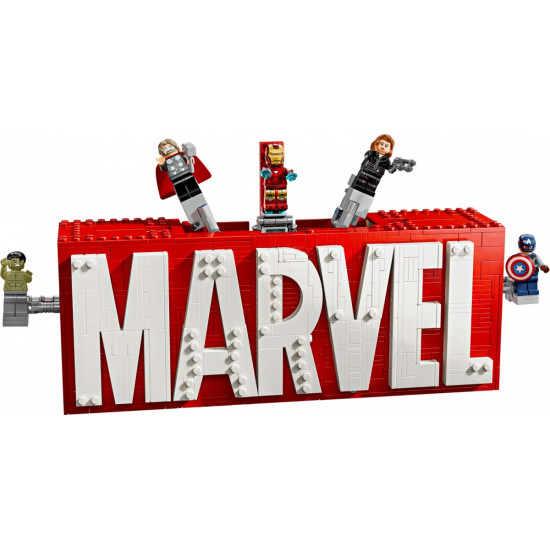 Klocki Super Heroes 76313 Logo MARVEL z minifigurkami 