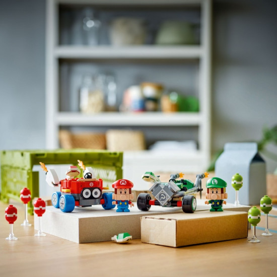 Klocki Super Mario 72034 Mario Kart - Baby Mario kontra Baby Luigi 