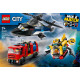Klocki City 60462 Zestaw z helikopterem, wozem strażackim i łodzią 