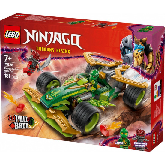 Klocki Ninjago 71828 Samochód wyścigowy Lloyda z napędem typu pull-back 