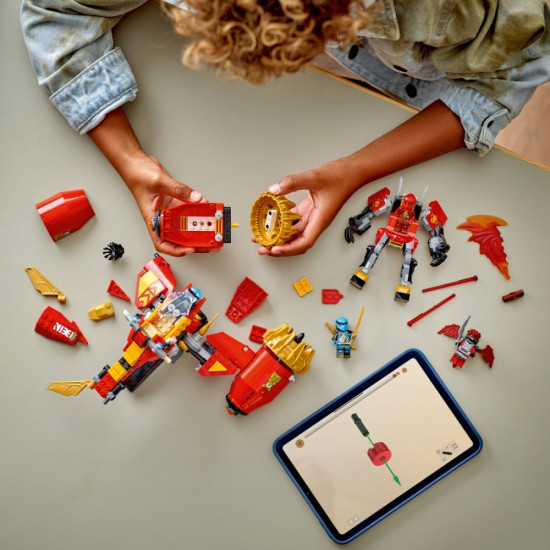 Klocki Ninjago 71830 Burzowy jeździec-mech Kaia 