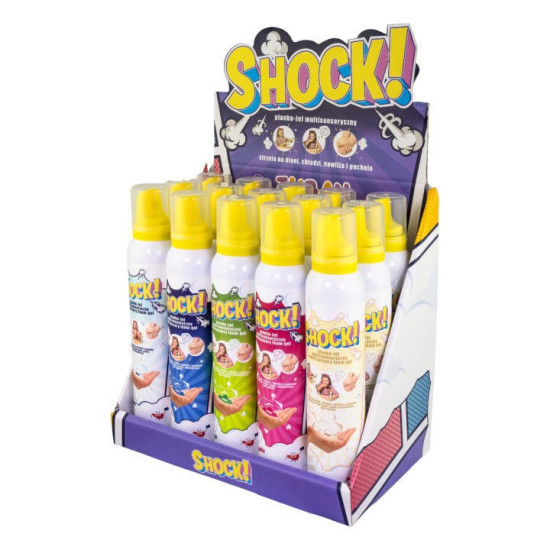 SHOCK! Pianko-żel 200ml Display 15 sztuk Mix