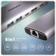 Hub HMC-6G2L 2xUSB-A HDMI4K 1x USB-C PD100W USB-C LAN