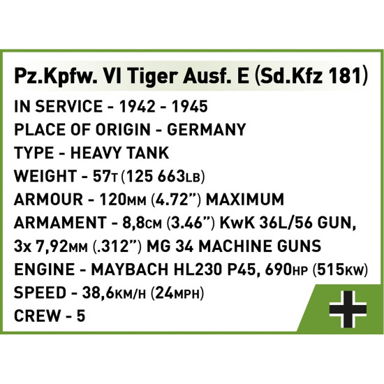 Klocki Pz.Kpfw. VI Tiger Ausf. E 870 klocków 