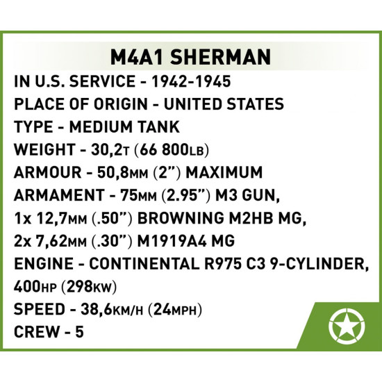 Klocki M4A1 Sherman 663 klocki 