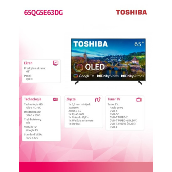 Telewizor QLED 65 cali 65QG5E63DG