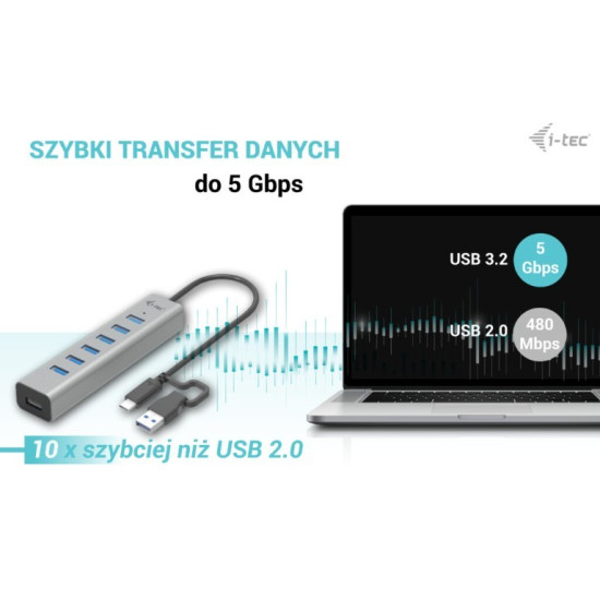 Hub USB-C Charging Metal HUB 7 Port 