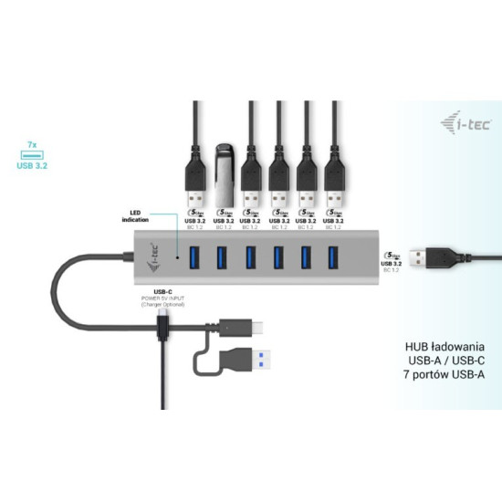 Hub USB-C Charging Metal HUB 7 Port 