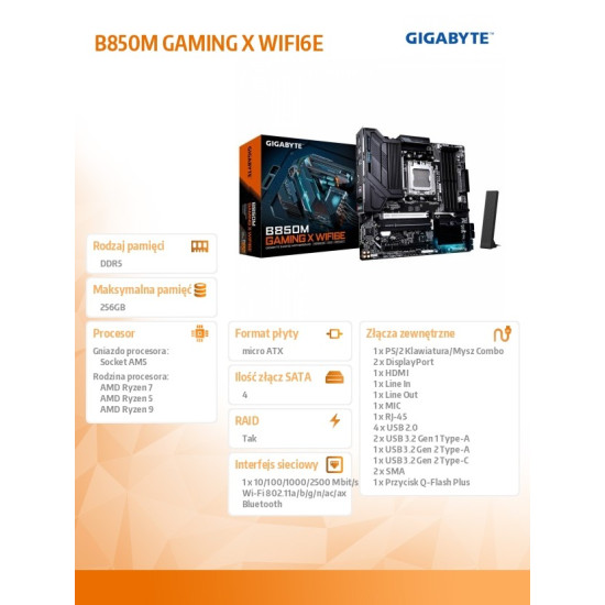 Płyra główna B850M GAMING X WIFI6E 