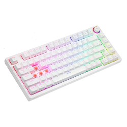 Klawiatura mechaniczna bezprzewodowa PHENIX WHITE Gateron Red Pro, ABS