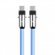 Kabel 2w1 USB C smycz 1m błękitny
