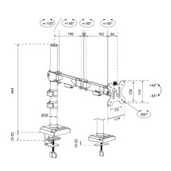 Ramię do monitora DS60-600BL1 