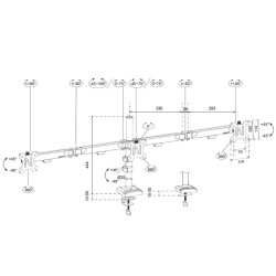 Ramię do monitora DS60-600BL3 