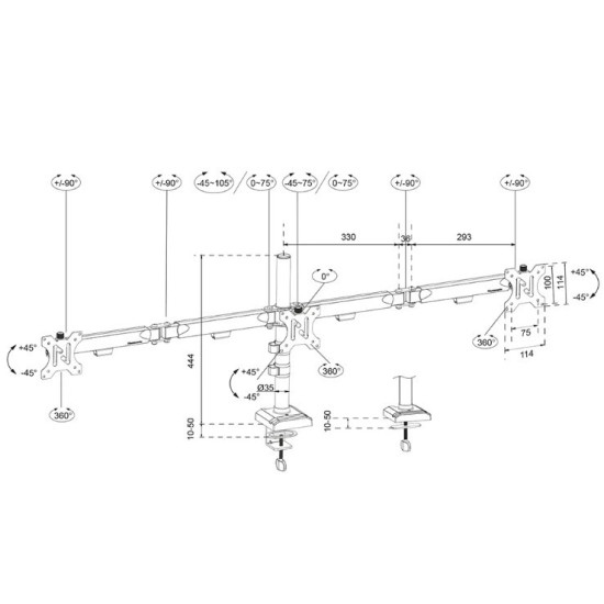 Ramię do monitora DS60-600BL3 