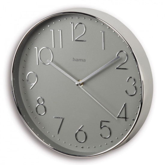 Zegar ścienny 30cm Corsica Srebrno-szary 