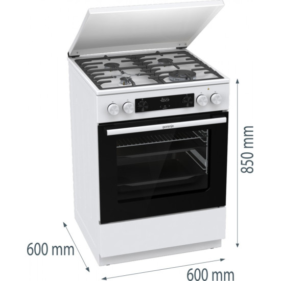 Kuchnia gazowo-elektryczna GKS6C71WA