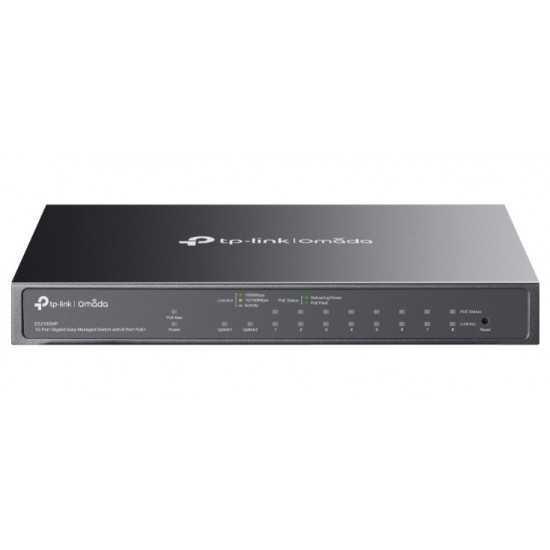Przełącznik ES210GMP Omada 10-Port Gigabit Easy Managed Switch with 8-Port PoE+
