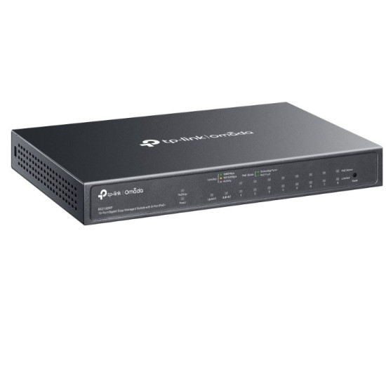 Przełącznik ES210GMP Omada 10-Port Gigabit Easy Managed Switch with 8-Port PoE+