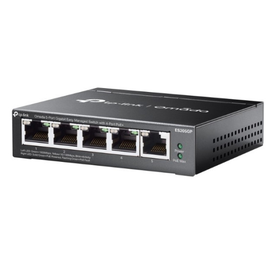 Przełącznik ES205GP Omada 5-Port Gigabit Easy  4-Port PoE+