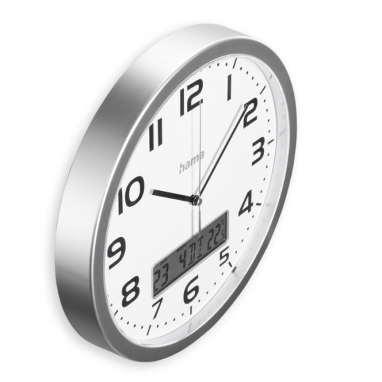 Zegar ścienny DCF Moorea 30cm Srebrny