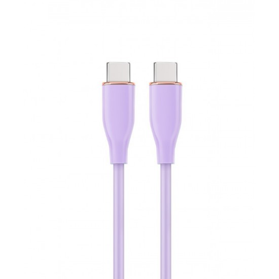 Kabel USB C(M) do USB C(M) 1.5M fioletowy