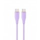 Kabel USB C(M) do USB C(M) 1.5M fioletowy