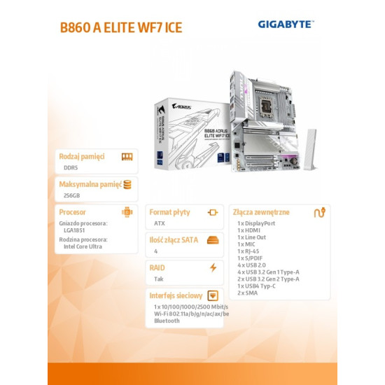 Płyta główna B860 A ELITE WF7 ICE 