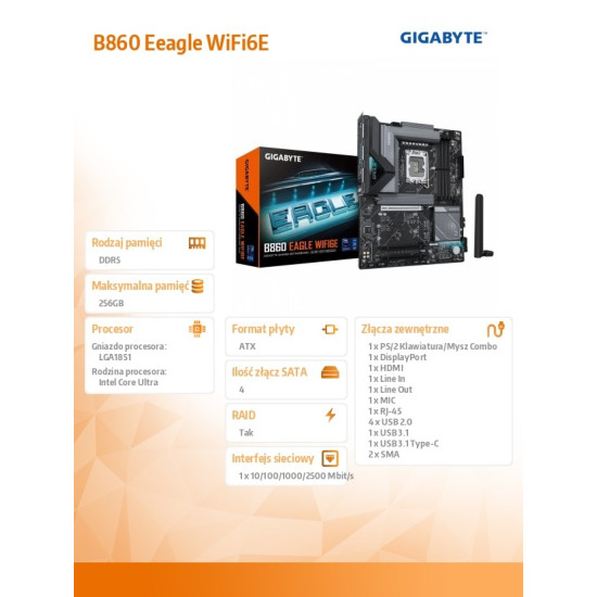 Płyta główna B860 EAGLE WiFi6E 