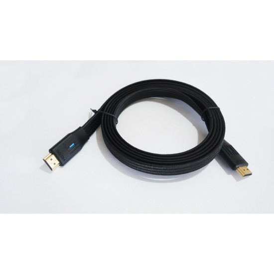 Kabel HDMI v 2.1 plaski 2m czarny 