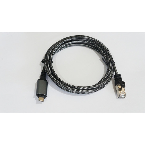 Kabel USB C - RJ-45 2 m  kat.6, 1 Gbit 