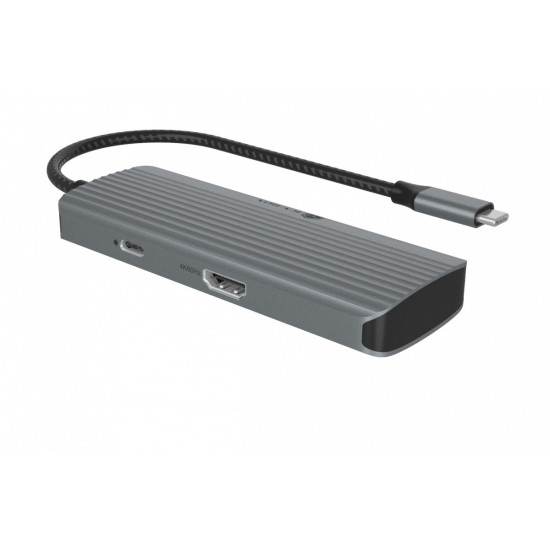 Stacja dokująca IB-DK4022a-CPD 6w1, HDMI,USB,PD 