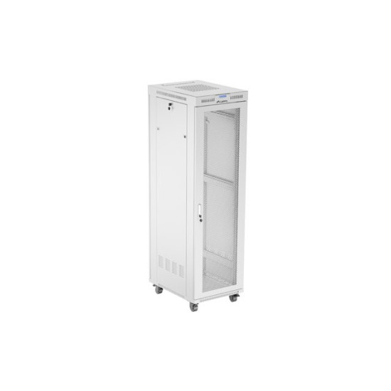 Szafa instalacyjna rack stojąca 19 cali 42U 600x800 drzwi perforowane LCD szara (Flat pack)