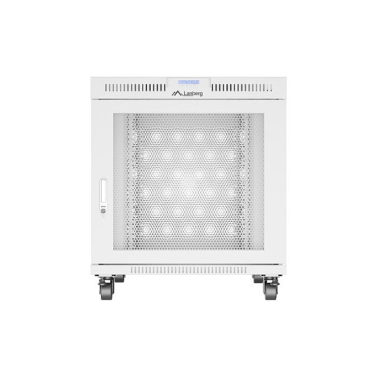 Szafa instalacyjna rack stojąca 19 cali 15U 800x1000 drzwi perforowane LCD szara (Flat pack)