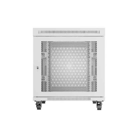 Szafa instalacyjna rack stojąca 19 cali 15U 800x1000 drzwi perforowane LCD szara (Flat pack)