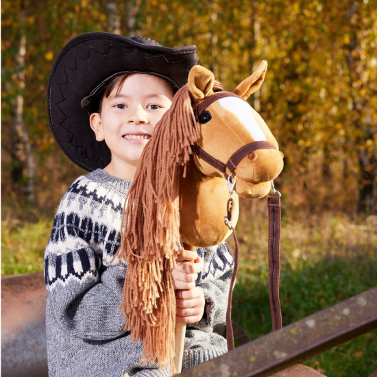 Koń na kiju Hobby Horse HOPPIHORSE A3 Chestnut - brąz, maść kasztanowata