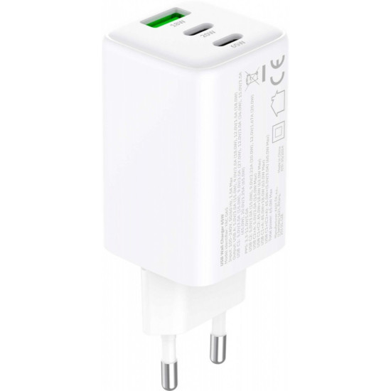Ładowarka sieciowa 3xUSB 65W 3,24A Power Delivery 3.0 QC4.0 