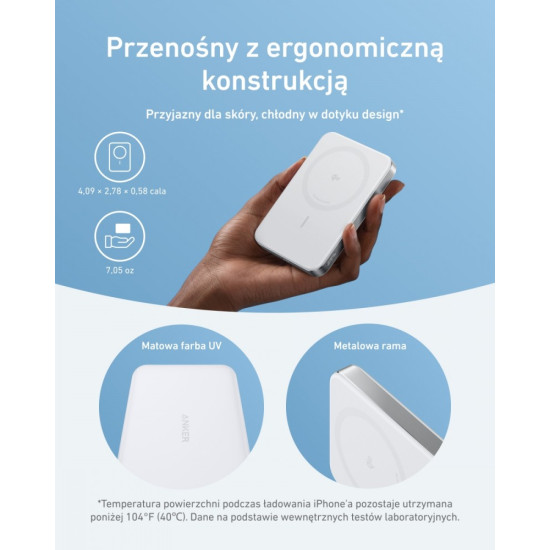 Powerbank indukcyjny MagGo 10000mAh biały