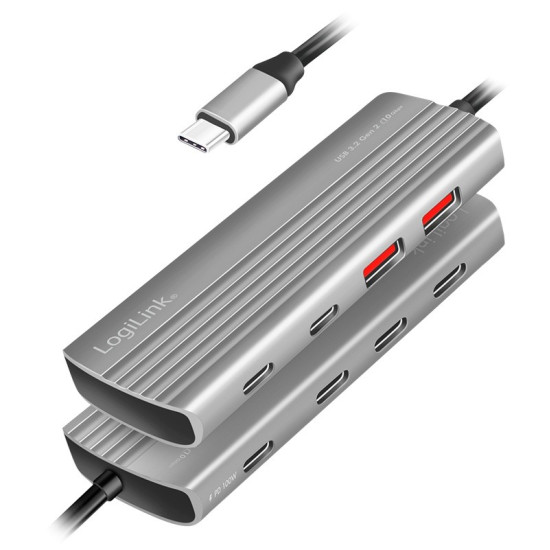 Hub USB3.2 Gen2,2xUSB-A , 5X USB-C, PD. 100W 