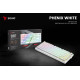 Klawiatura mechaniczna bezprzewodowa PHENIX WHITE Gateron Red Pro, ABS