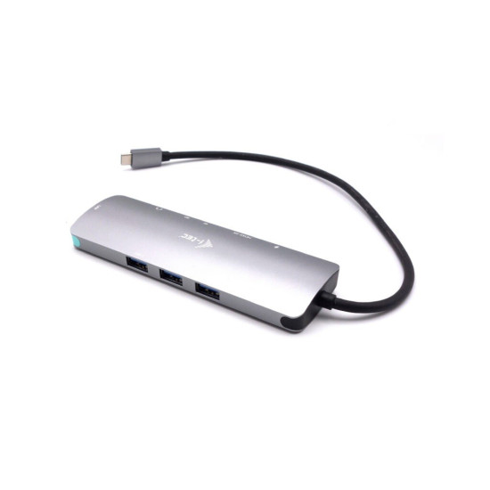 Zestaw USB-C Metal Nano Docking Station 4K HDMI LAN with Power Delivery 100W + Universal Charger 100W 