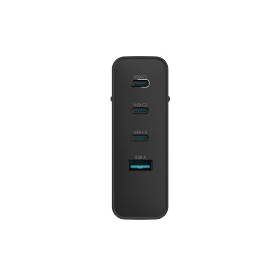 Ładowarka sieciowa Ribera GAN 3xUSB-C + 1x USB-A 100W czarna 